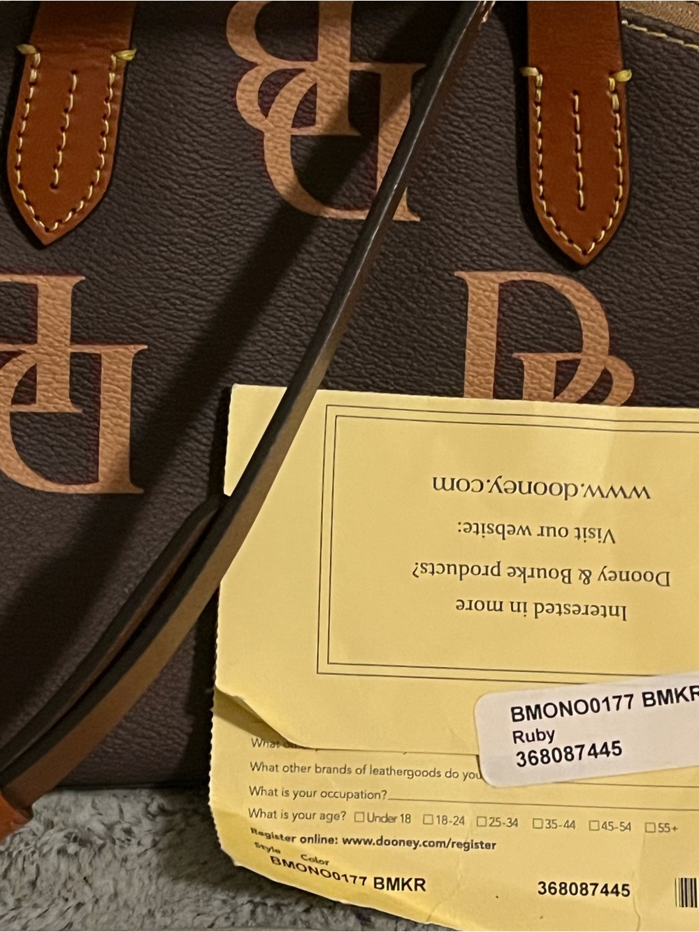 Dooney & Bourke Brown & Tan Signature Men’s Bag